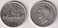 Kanada 1 Dollar Canada silver dollar 1946, like scan -