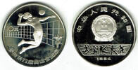 China 10 Yuan china silver coin, Los Angeles olympics 1984, Volleyball -