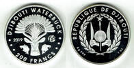 Djibouti 200 Francs (Djibouti-Francs) djibouti silver ounce, "waterbuck", Privy Mark F15, Faboulous 15 -