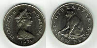 Gibraltar 25 Pence Gibraltar, 25 Pence 1971, Affe! -