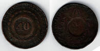Brasilien 40 Reis (auf 80 Reis) brazil, 40 Reis on 80 Reis, Pedro I. -