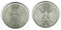 BRD 5 DM Bundesrepublik Deutschland, 5 DM Silberadler 1963 D -