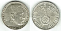 Drittes Reich 5 Reichsmark 1937 D Drittes Reich, 5 Reichsmark 1937 D, Hi... 42,00 EUR  + 9,90 EUR frais d'envoi