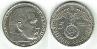 Drittes Reich 5 Reichsmark 1936 D Drittes Reich, 5 Reichsmark 1936 D, Hi... 33,00 EUR  + 9,90 EUR frais d'envoi