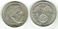 Drittes Reich 5 Reichsmark 1938 E Drittes Reich, 5 Reichsmark 1938 E, Hi... 36,00 EUR  + 9,90 EUR frais d'envoi
