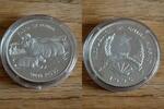 Guinea-Bissau 50.000 Pesos Guinea-Bissau, silver commemorative "endangered wildlife - hippopotam" like scan -