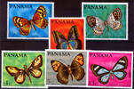Panama 6 Marken Panama, Mi-Nr. 1056-61, Tiermarken Schmetterlinge -
