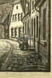 Ochtrup / Lippstadt / Coesfeld O.J. Holzschnitt / Heinrich Evers / Ochtrup - Bergstraße / Handdruck 15. 2-3