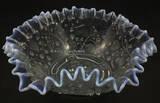 Deutsches Reich um 1920 Pressglasschale mit blauem Rand 1-2