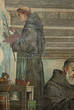 Deutsches Reich um 1910 Schulwandkarte / Rollbild Karte / Lehrtafel / Geschichte / Im Klosterhofe (X.Jh) 3