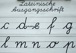 Bundesrepublik Deutschland 50er - 60er Jahre Schulwandkarte / Rollbild Karte / Lehrtafel / Deutsch / Alphabet / Lateinische.. 2-3
