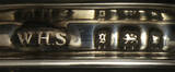 London / England 1922 Deckeldose, geschliffenes Glas / Hersteller des Deckels W.H.S / Sterling Silber 2-3