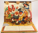 Tschechoslowakei 1959 Märchenbuch / Schneewittchen / Pop-up Bilderbuch mit beweglichen Teilen 2-3