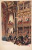 München Litho/Künstlerkarte/Paul Hey/München, Residenztheater -