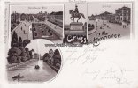 Hannover Litho/Ansichtskarte/Gruss aus Hannover./Leineufer m. Beguinenthurm./... -