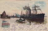 Hamburg Ansichtskarte/Postkarte/Litho/Halt gegen das Licht/Bei Gewitter/Gruss a. Hamburg -