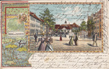 Northeim Ansichtskarte/Postkarte/Litho/Gruss aus Northeim/Marktplatz -