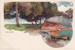 Nice/Nizza/Frankreich Ansichtskarte/Künstler-Postkarte/Litho/signiert Manuel Wielandt/Nice/No. 455. -