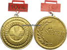 DDR Siegermedaille Deutsches Rotes Kreuz, Kreiswettkämpfe in Gold mit Zwischenring -