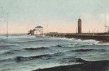 Nordseebad/Cuxhaven Ansichtskarte/Postkarte/Nordseebad Cuxhaven/Seepavillon und Leuchtturm -