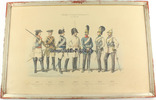 Preussen Uniformen/Handkolorierte Lithographie/Königl. Preuss. Cuirassiere im Feldanzuge -