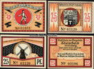 Steinfeld/Schleswig 4 x 25 Pf 31.7.1920 Gemeinde 1-2