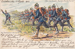 Deutsches Reich Ansichtskarte / Postkarte / Litho / Künstlerkarte / Kgl. Sächsische Infanterie.. -