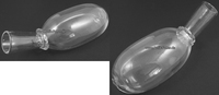 Preussen Gebrauchsglas / Bettflasche / Urinflasche / Harnflasche / mundgeblasen -