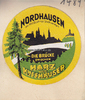 O.J. Reklamemarke / Siegelmarke / Verschlussmarke / Nordhausen / Die Brücke ... 1-2
