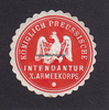 Preussen Siegelmarke / Verschlussmarke / Königlich Preussische Intendantur X. Armeekorps -