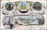 Homburg vor der Höhe/Hessen Ansichtskarte / Postkarte / Jugendstil / Gruss vom Gordon-Bennett-Rennen 1904... -