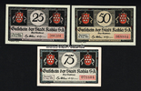 Kahla 25 Pf, 50 Pf, 75 Pf 15.8.1921 Stadt 2