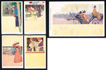 Wien / Österreich 5 Künstlerkarten / Jugendstil / Philipp & Kramer / Serie XIII -