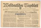 Westdeutschland Zeitung /Westdeutsches Tageblatt Zeitung für freie Politik Kultur und Wirtschaft -