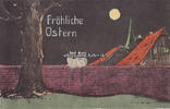 Deutsches Reich Ansichtskarte / Künstlerkarte / Fröhliche Ostern / Mäuse mit echtem Fell -