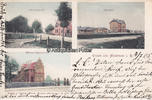 Fürstenau i. H. / Bramsche / Hase Ansichtskarte / Postkarte / Gruss aus Fürstenau i. H. / Pfedemarkt / Bahnhof... -