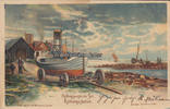Deutsches Reich Ansichtskarte / Postkarte / Litho / Halt gegen das Licht/ Rettungswesen zur See. -