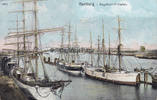 Hamburg Ansichtskarte / Postkarte / Hamburg - Segelschiff-Hafen. -