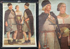 Drittes Reich 30er Jahre Schulwandkarte / Schul Lehrtafel / Rollbild Karte / Geschichte / Germanische ... 2-3