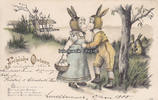 Deutsches Reich Ansichtskarte / Postkarte / Prägekarte / Fröhliche Ostern -