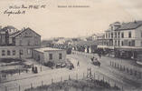 Borkum Ansichtskarte / Postkarte / Borkum / Bahnhof mit Bahnhofstrasse -