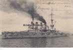 Deutsches Reich Ansichtskarte / Postkarte / Feldpost / S. M. S. Schleswig-Holstein -