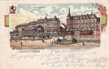 Elberfeld-Barmen / Wuppertal Ansichtskarte / Postkarte / Litho / Wappen / Gruss von der Schwebebahn ... -