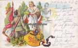 Deutsches Reich Ansichtskarte / Postkarte / Litho / Turnergruss / Gut Heil! -