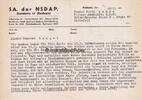 1944 Brief / SA. der NSDAP. Standarte 17 (Bochum) / Funker Fritz Range Fernspr. ... 2-3
