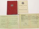 Drittes Reich 4 Dokumente von Margret Kruse / Mitgliedsbuch: Die Deutsche Arbeitsfront / ... -