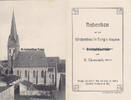 Burg / Magdeburg um 1905 Ansichtskarte / Postkarte / Spendenkarte / Andenken an den Kirchenbau in Burg .. 1-2