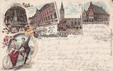 Paderborn Ansichtskarte / Postkarte / Litho / Gruss aus Paderborn / Kriegerdenkmal / Post -