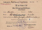 Drittes Reich / Gotha Ausweis für Fliegergeschädigte. / Totalschaden -