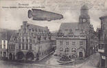 Dortmund Ansichtskarte / Postkarte / Zeppelin / Rathaus, Sparkasse u. Wilhelm-Auguste.. -